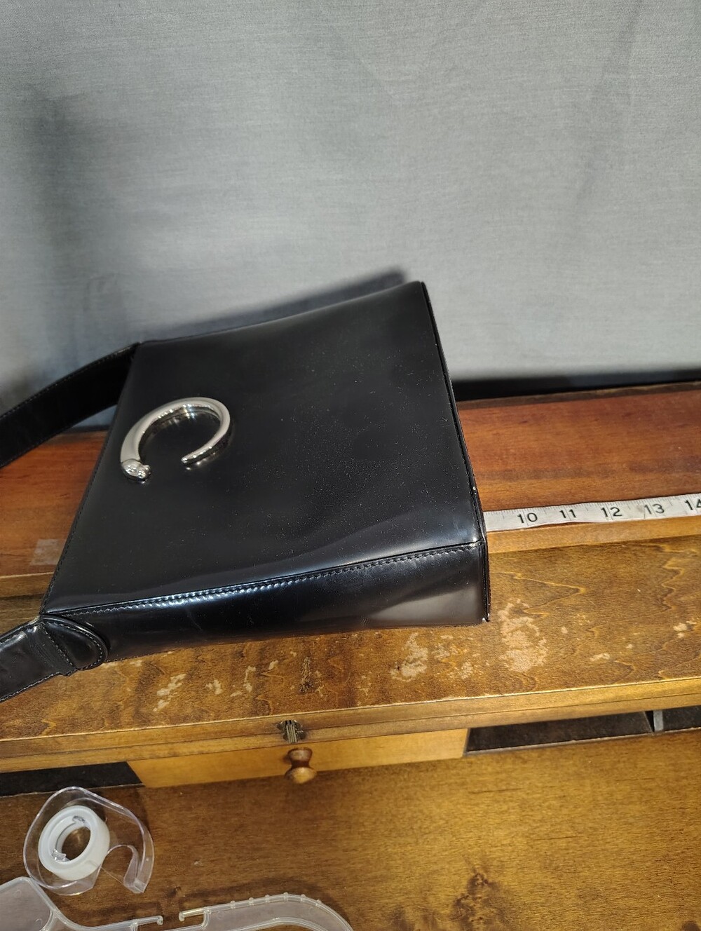 Cartier Black 2000's Leather Top Handle Trinity Bag - Picture 5 of 13
